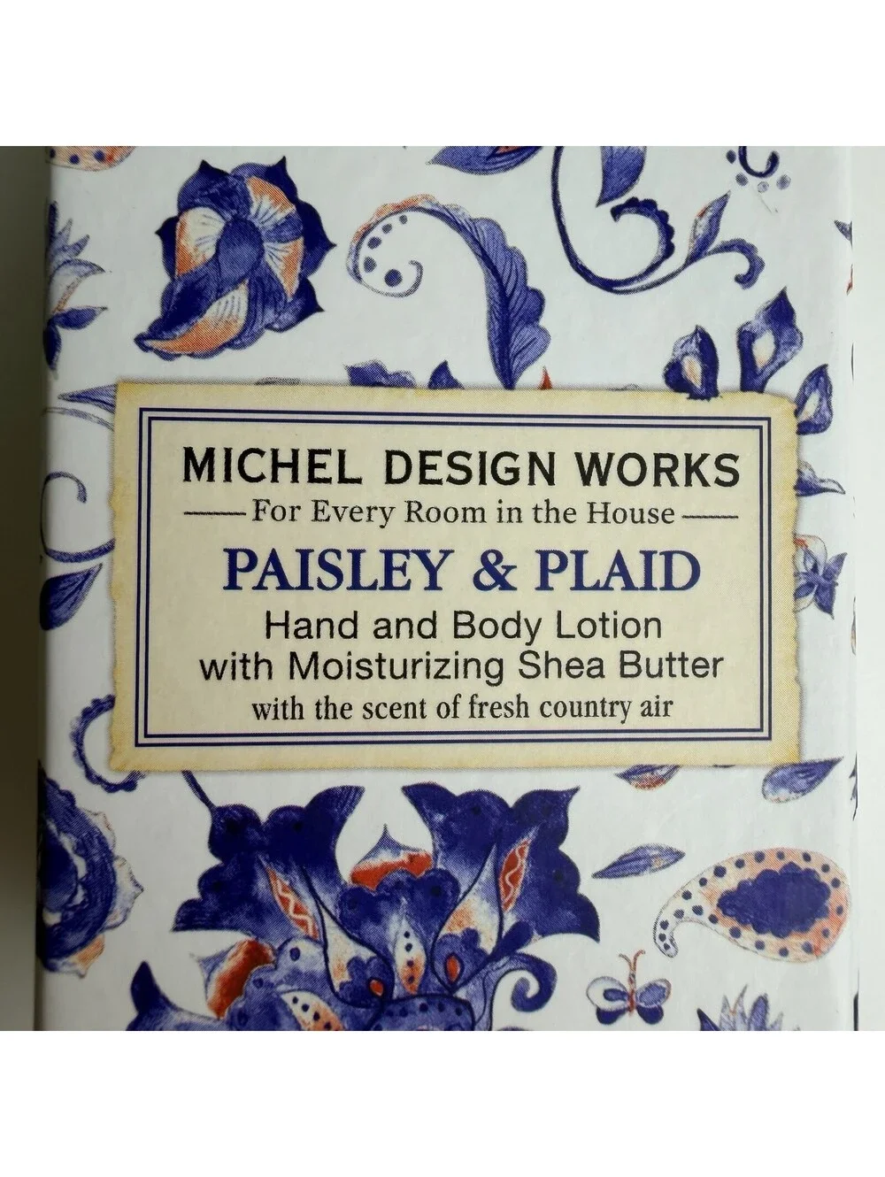 Michel Design Works Paisley & Plaid Hand Body Lotion 8 oz Shea Butter Gift Box